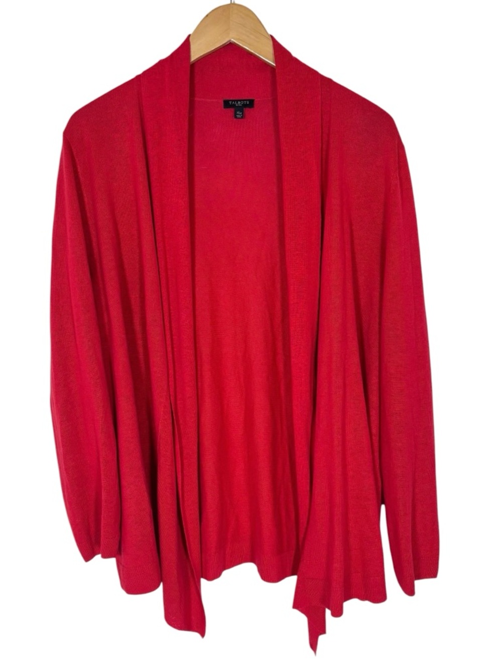 Talbots‎ Linen Cardigan Red Boho Lightweight